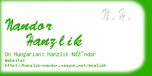 nandor hanzlik business card